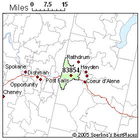 Zip Code 83854 Post Falls Idaho Hardiness Zones