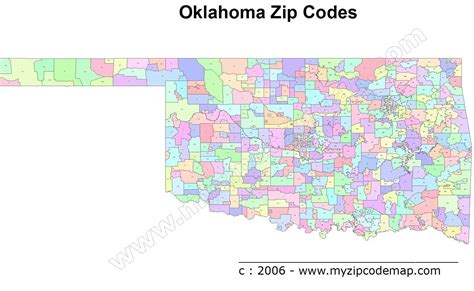 Zip Code Map Of Oklahoma